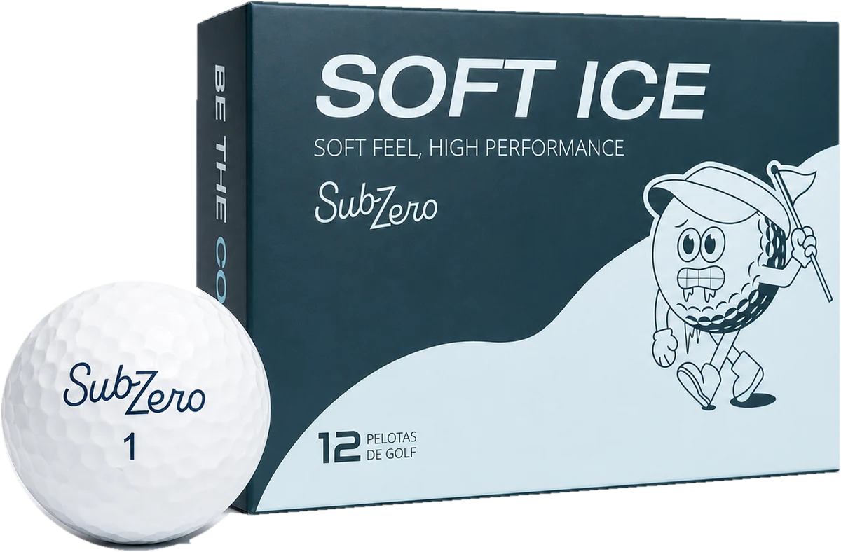 Caja de una docena de bolas de golf SubZero Soft Ice